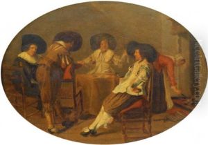 Reunion De Fumeurs Dans Un Interieur by Dirck Hals