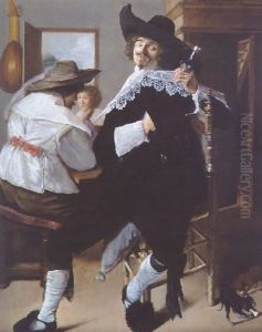 Reunion Dans Un Interieur by Dirck Hals