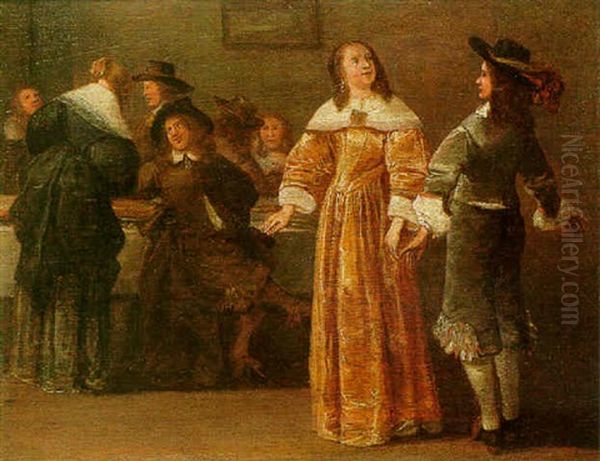 Figures Dancing In An Interior - view 1