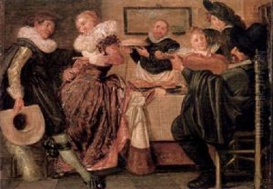 Elegante Gesellschaft Zur Musik Tanzend