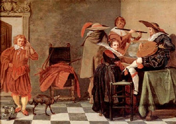 A Music-making Party In A Dutch Mansion - view 1