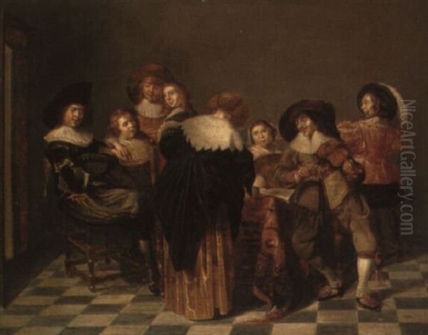 Musical Party In An Interior - view 1