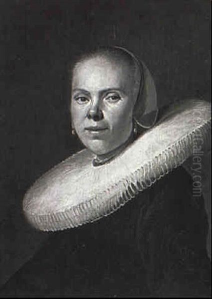 Portrait Of A Woman With A Pleated Collar - view 1