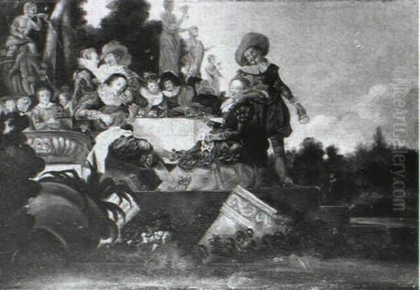 A Banquet In An Ornate Garden - view 1