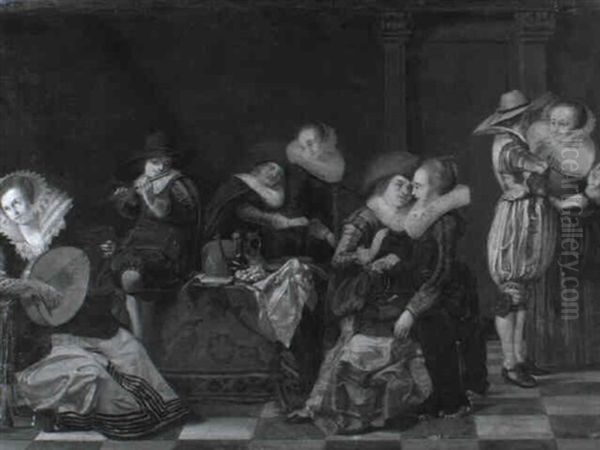 Vornehme Gesellschaft Mit Musikanten - view 1