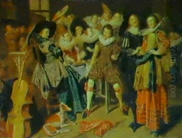 Merry Company In An Interior - view 1