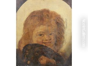 Study Of A Boy With A Dog by Frans Hals