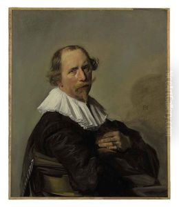 Portrait Of A Gentleman In A Black Coat