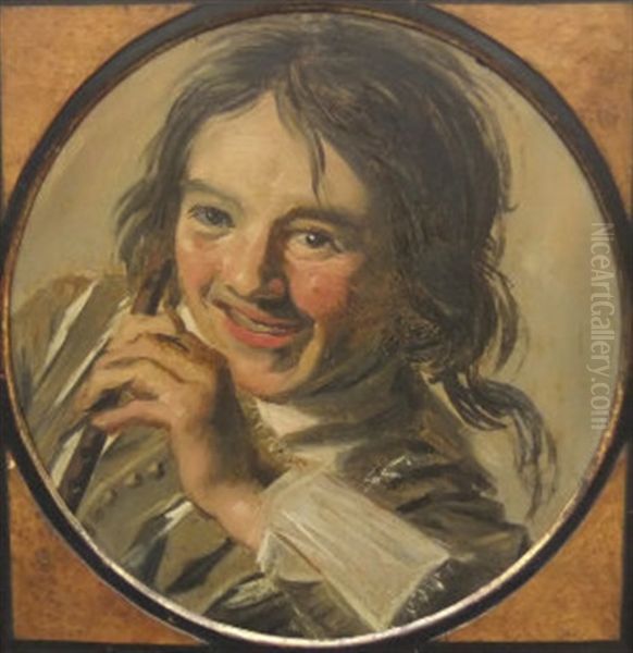 Boy Holding A Flute - view 1