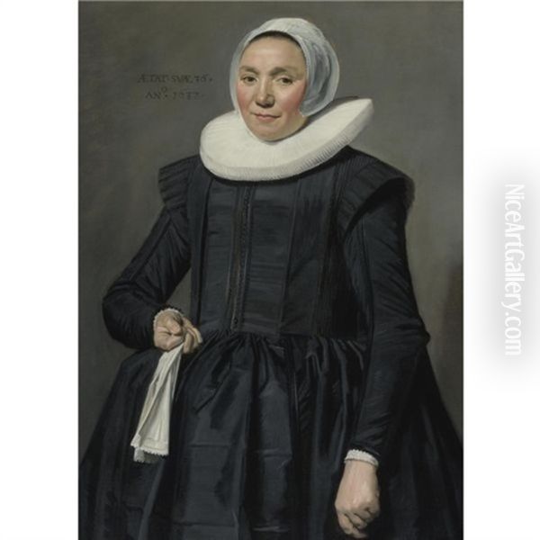 Portrait Of A Woman Holding A Handkerchief - view 1