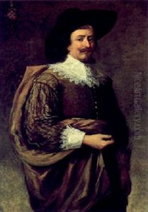 Bildnis Eines Vornehmen Herrn Mit Spitzenkragen by Frans Hals