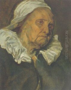 Head Of An Old Woman by Frans Hals