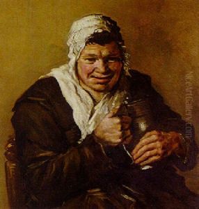 A Seated Woman Holding A Jug