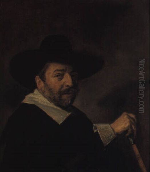 Portrait Of Syndic With His Right Hand Resting On A Silver-topped Cane - view 1