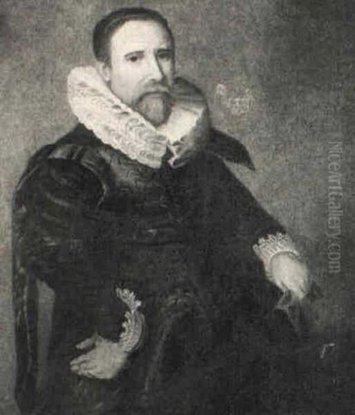 Portrait Of A Gentleman, Three-quarter Length, Wearing A Ruff - view 1