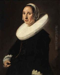 Portrait Of A Woman With A White Ruff by Frans Hals
