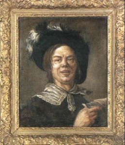 Portrait Of A Man Holding A Sheet Of Music by Frans Hals