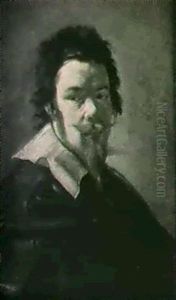 Portratt Av Okand Man by Frans Hals