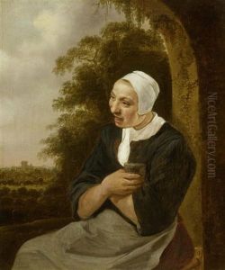 Junge Frau Vor Einem Torbogen by Harmen Hals