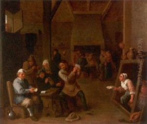 Kartenspieler In Der Dorfschanke by Harmen Hals
