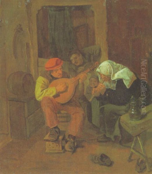 Peasants Making Music In An Interior - view 1