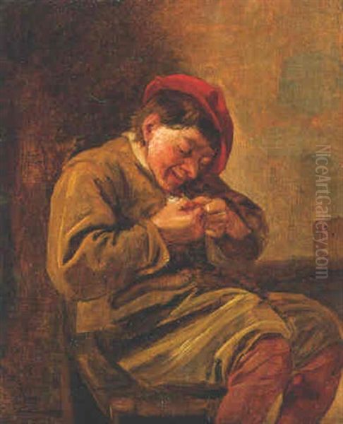 A Peasant Picking Fleas - view 1