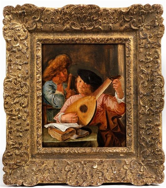 Zwei Musizierende Manner - view 1