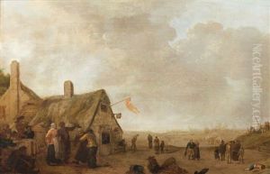 Villageois Devant Une Auberge by Nicolaes Hals