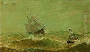 Ship On The High Seas (+ Yacht; 2 Works) by William Formby Halsall