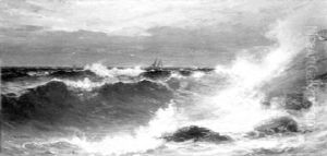Schooners Off A Rocky Coast by William Formby Halsall