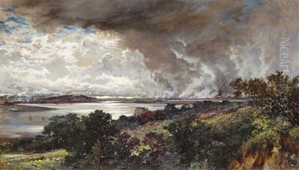 From Purfleet Looking Up The River Towards The Furnaces Of Silvertown - view 1