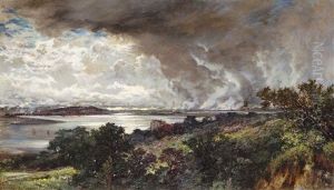 From Purfleet Looking Up The River Towards The Furnaces Of Silvertown by Keeley Halswelle