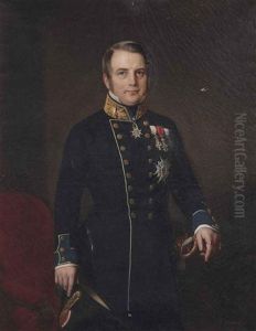 Portrait Of A Gentleman, Three-quarter-length, In A Blue Uniform