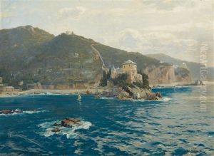 Italian Coastal Landscape by Willy Hamacher