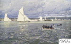 Sailing Regatta At Cowes by Willy Hamacher