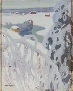 Winter Landscape by Vaeinoe Haemaelaeinen