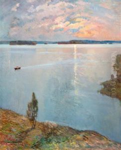 Lake Landscape by Vaeinoe Haemaelaeinen