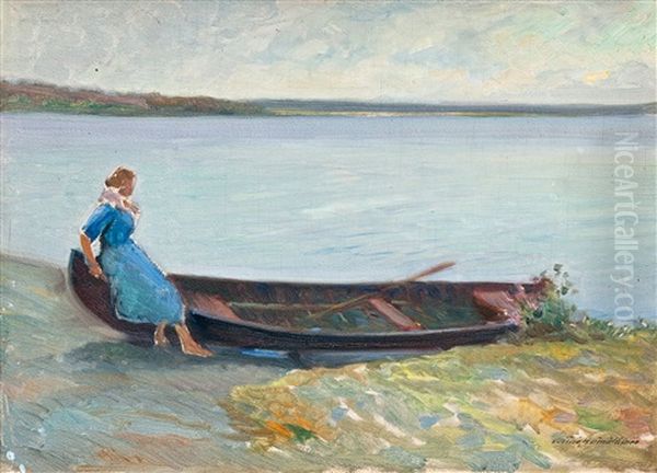 Girl And Rowboat - view 1