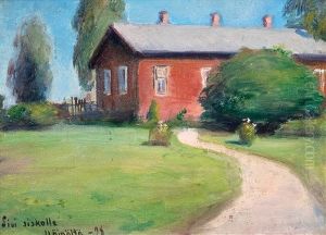 A Red House by Vaeinoe Haemaelaeinen