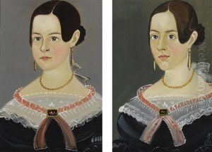 Portraits Of Phoebe Jewett And Hannah M. Jewett: A Pair by Sturtevant J. Hamblen