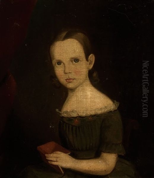 Young Girl Holding Book - view 1