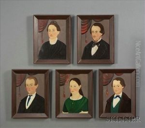 Portrait Of Harold Varnum (+ 4 Others; Set Of 5) by Sturtevant J. Hamblen