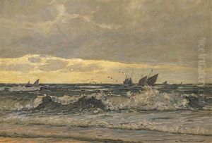 Abenstimmung An Der Kuste by Wilhelm Hambuechen