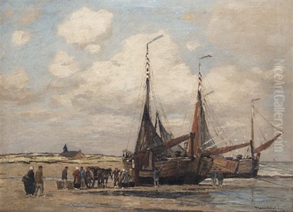 Fishermen At The Boats - view 1