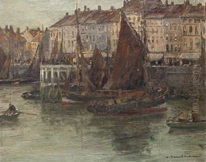 Im Hafen Von Ostende by Wilhelm Hambuechen