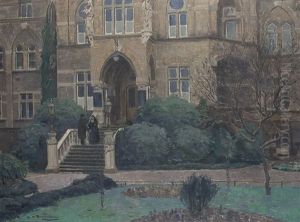Am Marienhospital In Dusseldorf by Wilhelm Hambuechen