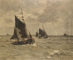 Fischerboote Im Wind by Wilhelm Hambuechen