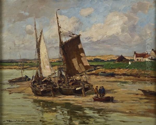 Kustenlandschaft Mit Fischerbooten - view 1