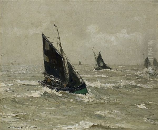 Fishing Boats On The High Sea - view 1