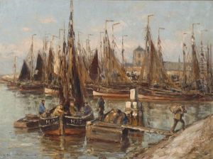 Ships In The Harbour Of Katwijk